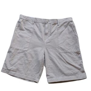 NWT Gloria Vanderbilt Khaki Shorts 14 100% Cotton 9” Inseam